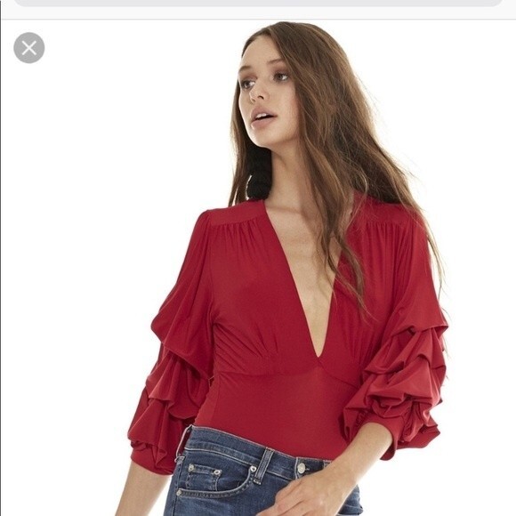 Misa Los Angeles Leona Bodysuit red. Size XS - Picture 1 of 10